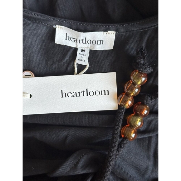 Heartloom Koko Black V-Neck Short Sleeve Jogger Jumpsuit Women's Romper M NWT - Picture 5 of 6